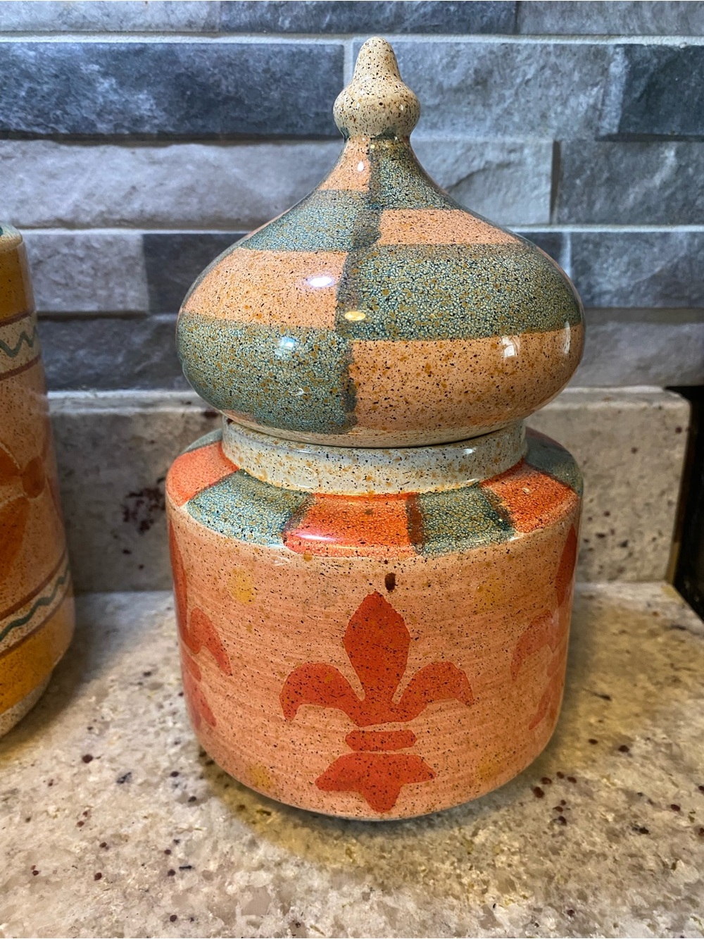 Horchow Medici Canister Italy Medium 10”Kitchen Dry Goods